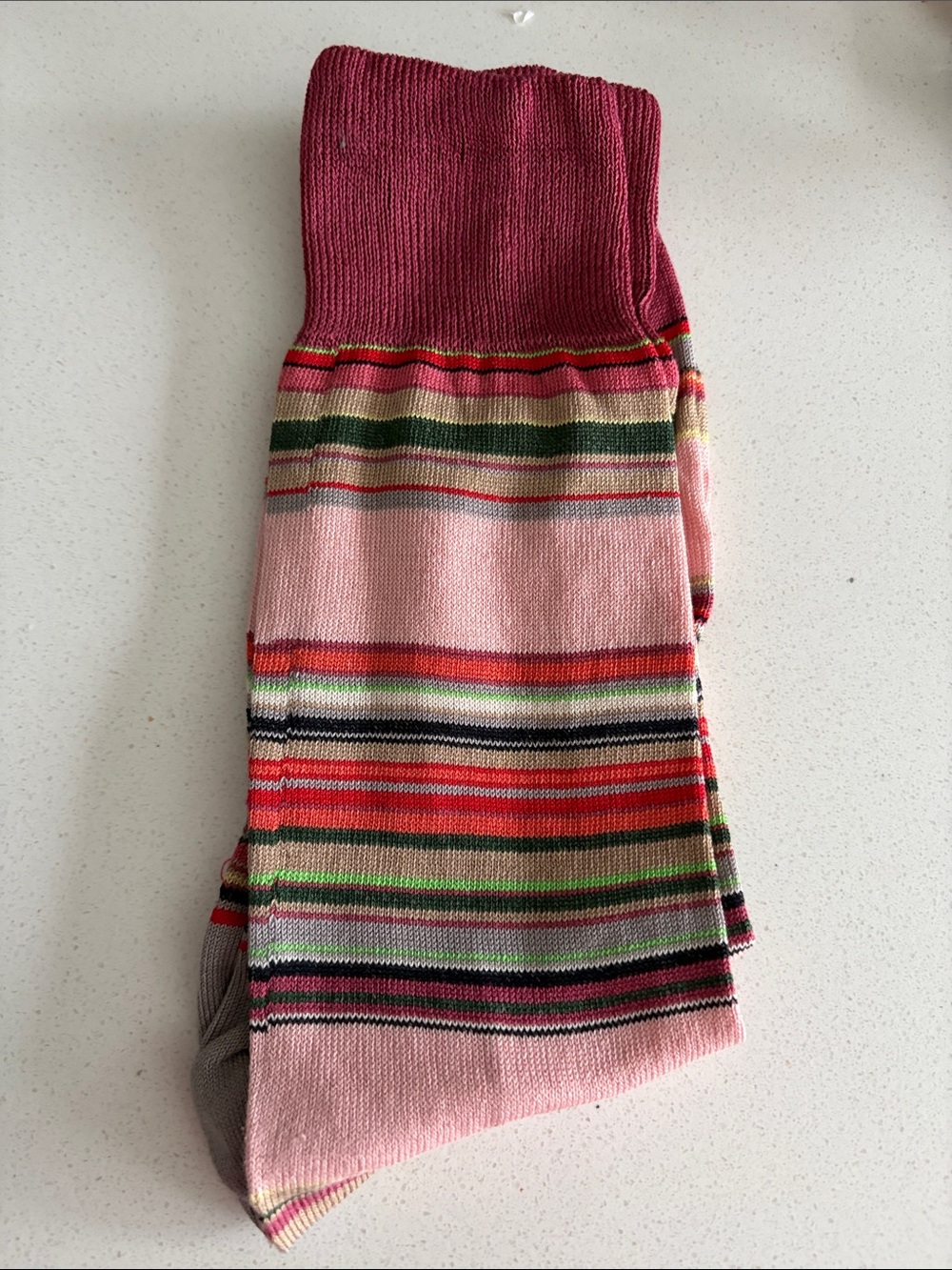 Paul Smith Striped Pink Multicolor Crew Socks